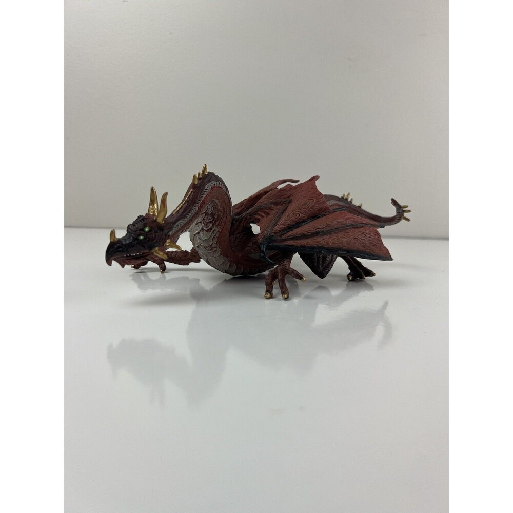 Mountain Dragon Brown Red Gold PVC Mythical Figure Safari Ltd. 2008 Figure Toy